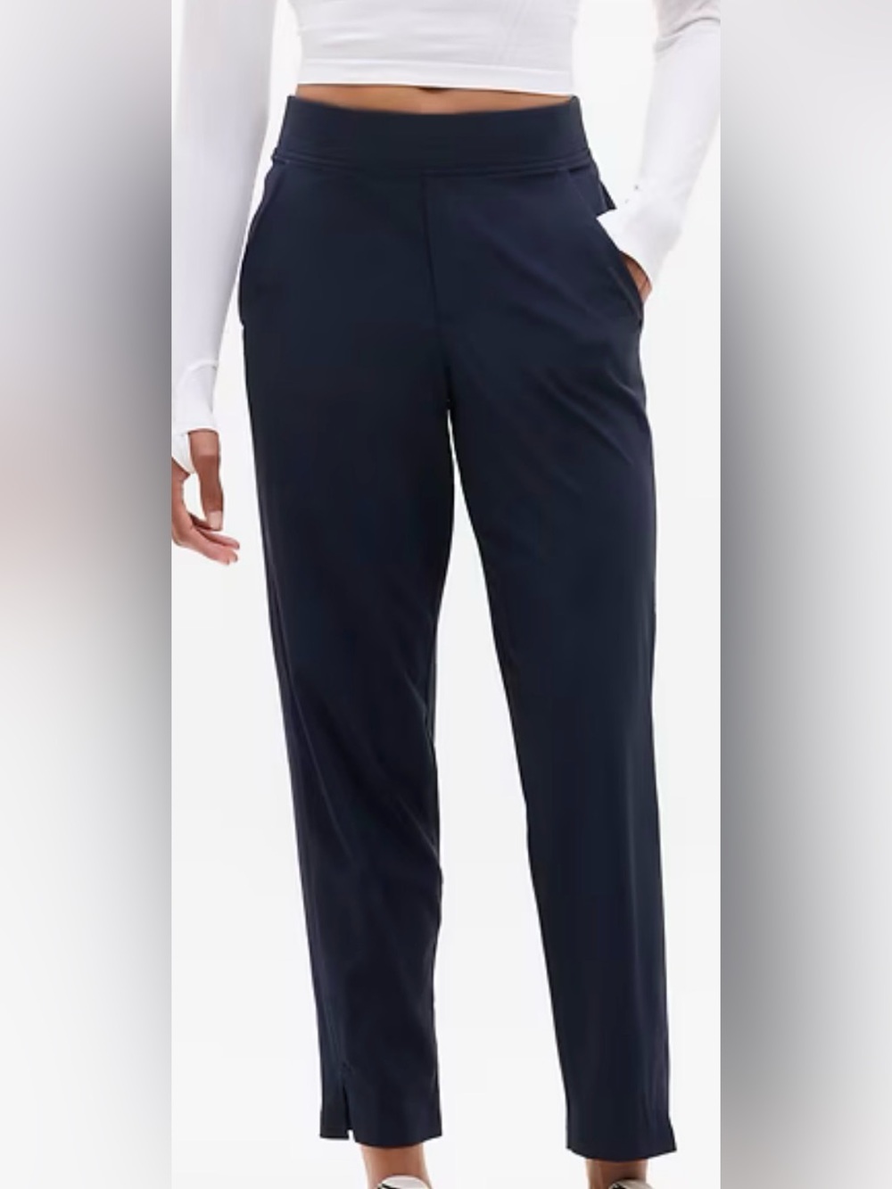 Athleta Navy High-Rise Ponte Pull-On Pants